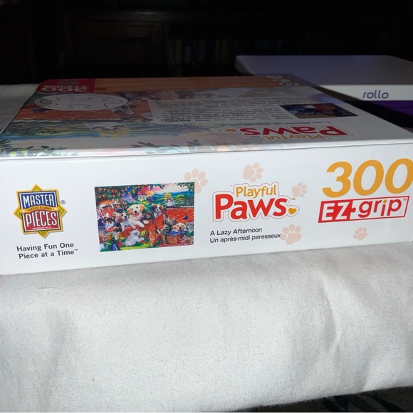 Playful Paws A Lazy Afternoon; 24x18 300 EZ-Grip pcs Master Pieces puzzle New - Picture 9 of 16
